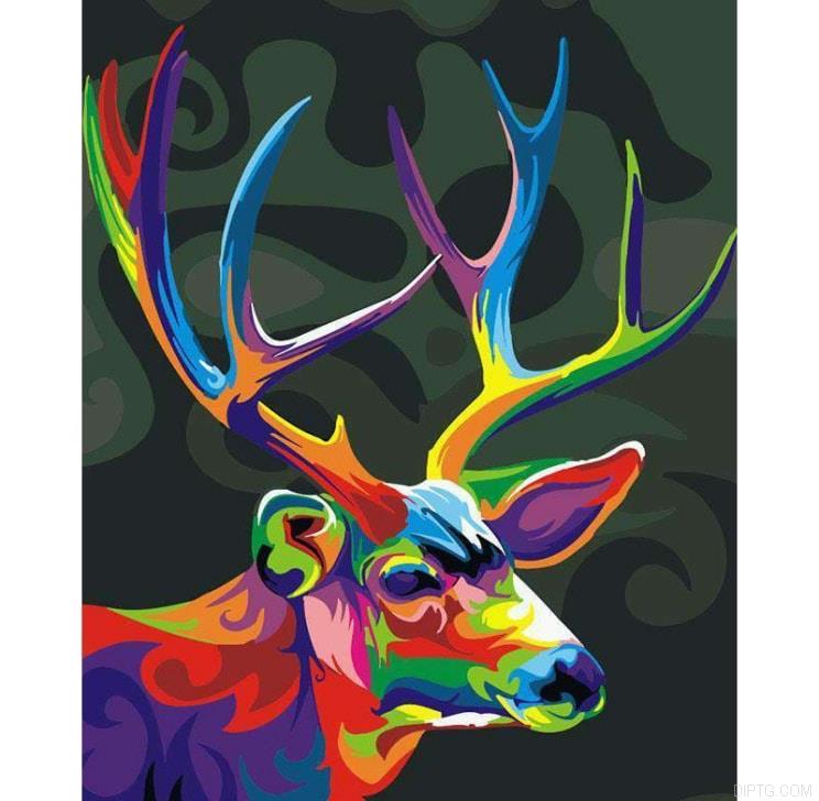 Abstract Deer 5D Full Drill Diamond Painting