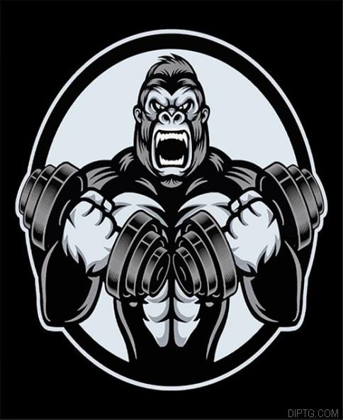 Black And White Strong Gorilla.jpg