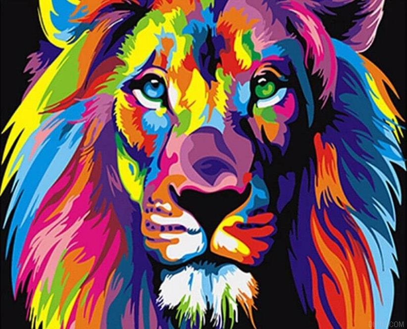 Modern Colorful Lions 5D Full Drill Diamond Painting