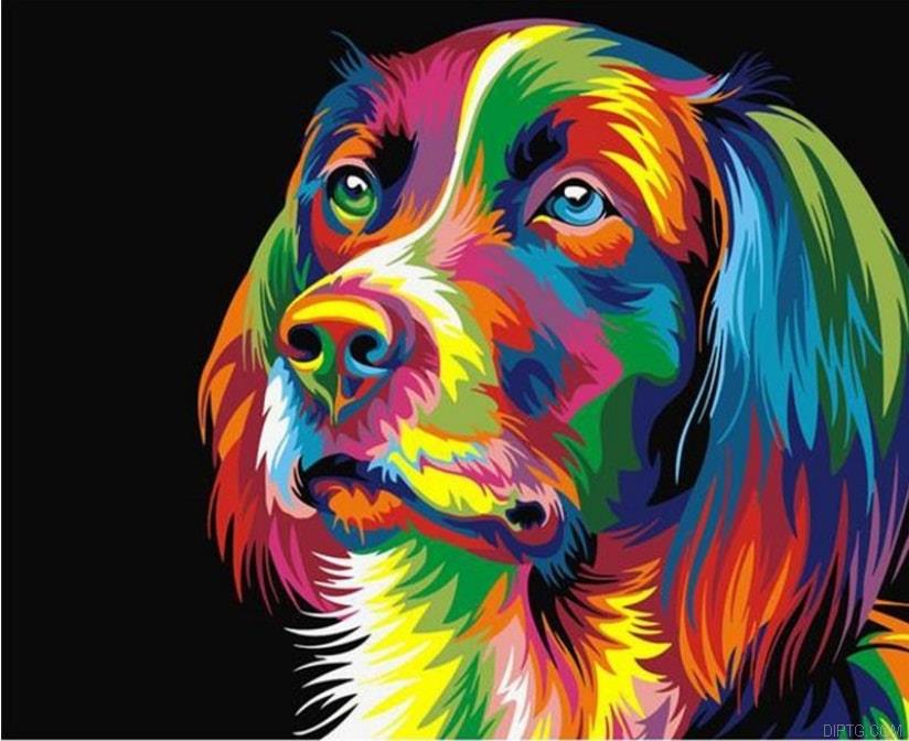 Colorful Dogs 5D Full Drill Diamond Painting