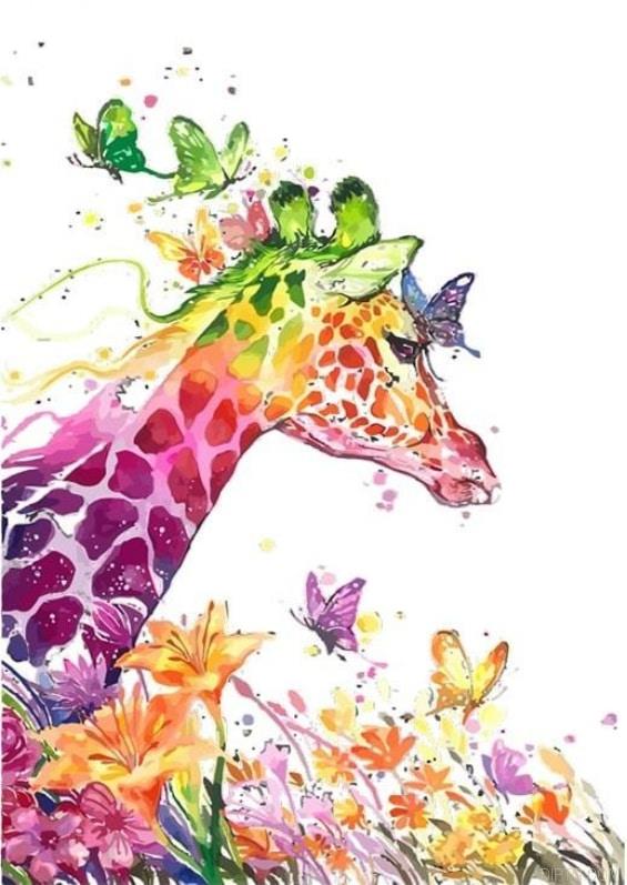 Cartoon Giraffe Picture 5D Full Drill Diamond Painting