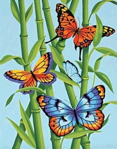 Butterflys Plants 5D Full Drill Diamond Painting