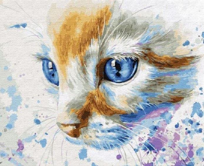 Blue Eyes Cat 5D Full Drill Diamond Painting