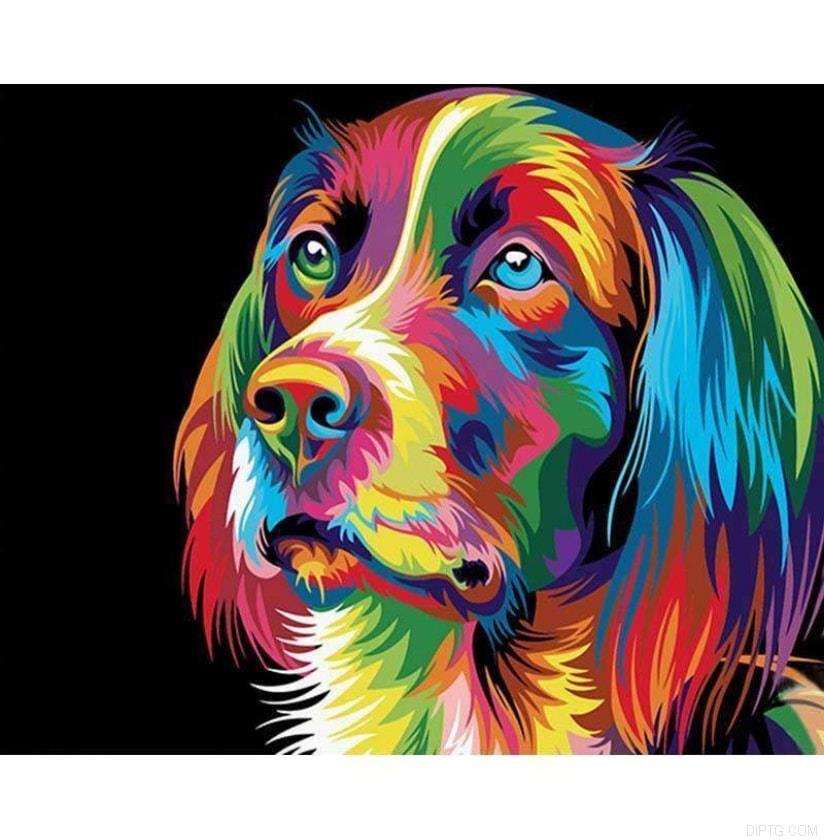 Abstract Dog 5D Full Drill Diamond Painting