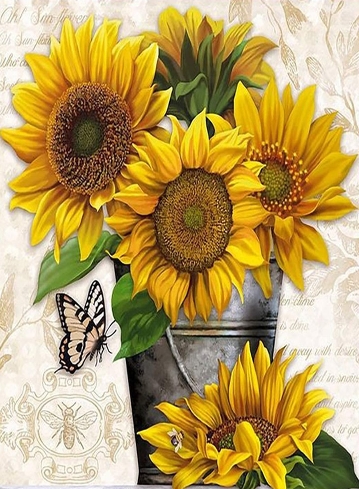 5d Diamond Painting Kits For Adults Beginners Full Drill Sunflowers Diy Diamond Art Kits