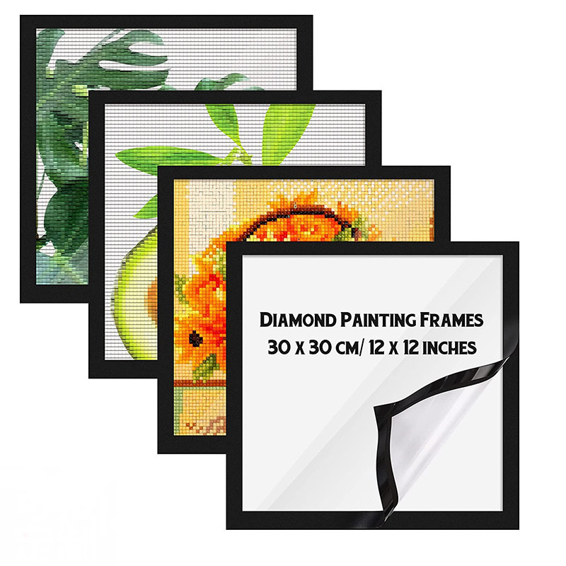 Diamond Painting Frame, 30 X 40 Cm Self Adhesive Diamond Picture Frame For Diamond Painting Display And Protection, Magnetic Picture Frame For Window Home Wall Office Decor