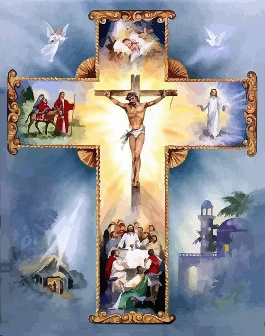 Jesus And The Cross Diy Diamond Painting