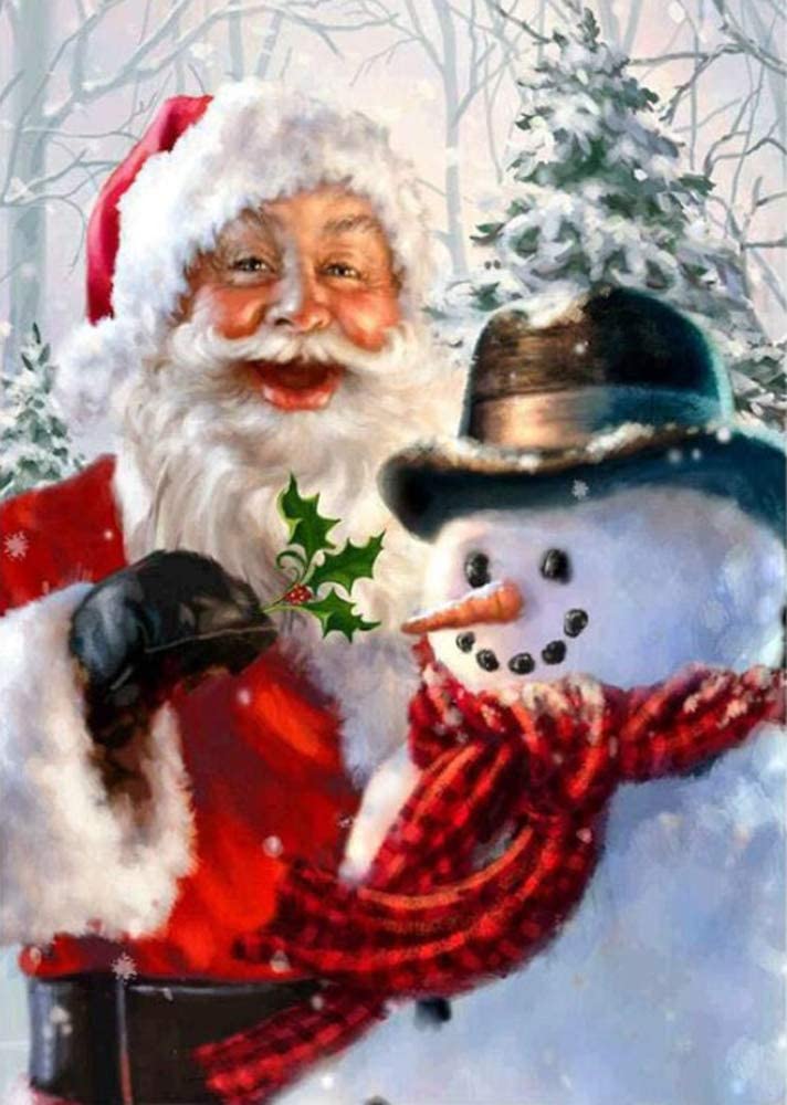 Santa And Frosty Mini Counted Cross Stitch Chart By Artist Dona Gelsinger