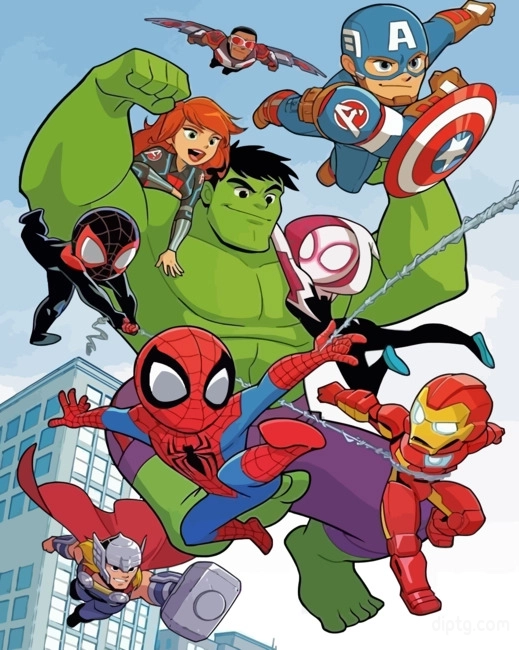 Marvel Superheroes Painting By Numbers Kits.jpg