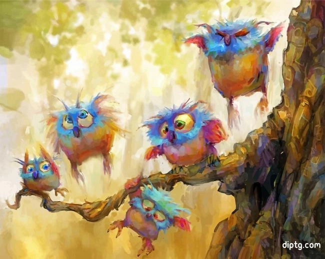 Owls Art Painting By Numbers Kits.jpg