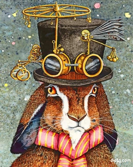 Steampunk Rabbit Painting By Numbers Kits.jpg