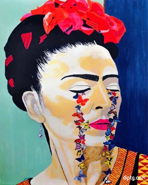 Frida Kahlo Butterflies Painting By Numbers Kits.jpg