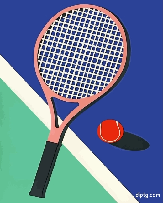 Tennis Ball And Racket Painting By Numbers Kits.jpg