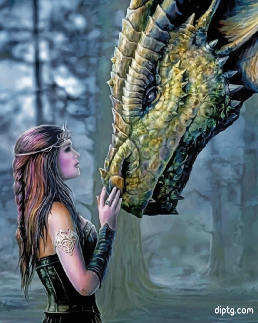 Dragon And Woman Painting By Numbers Kits.jpg