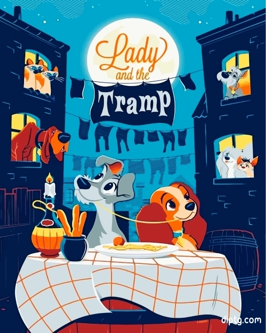 Lady And The Tramp Painting By Numbers Kits.jpg