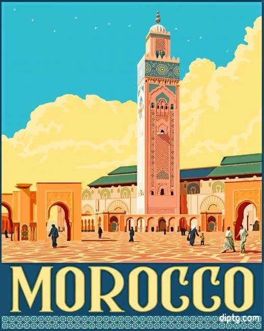 Hassan Ii Mosque Casablanca Painting By Numbers Kits.jpg