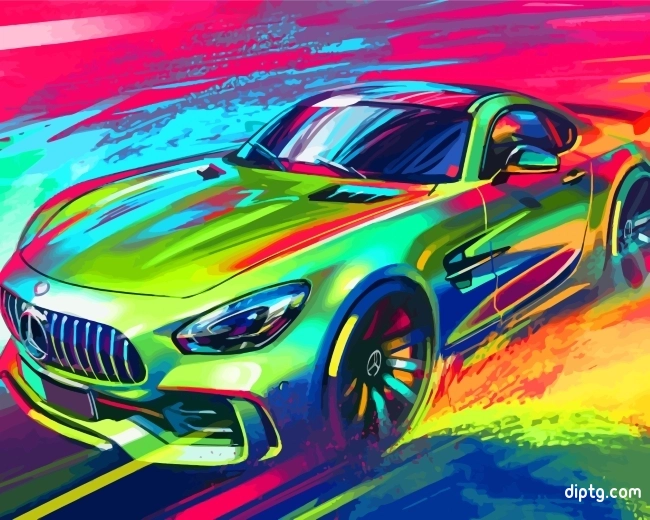 Mercedes Car Art Painting By Numbers Kits.jpg