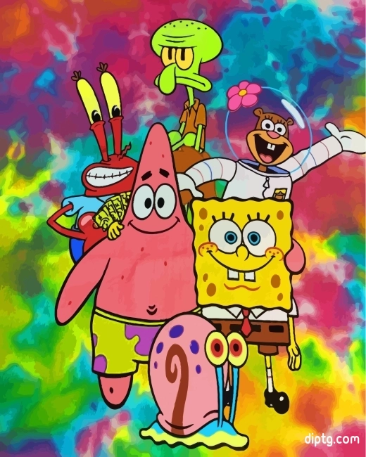 Spongbob Characters Painting By Numbers Kits.jpg