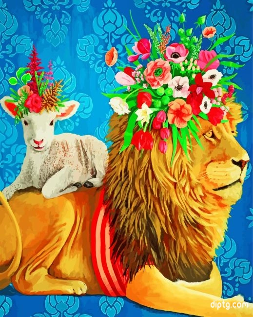 Lion And Lamb Painting By Numbers Kits.jpg