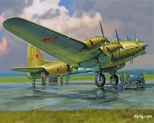 Petlyakov Pe 8 Bomber Painting By Numbers Kits.jpg