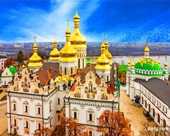 Kiev Pechersk Lavra Ukraine Painting By Numbers Kits.jpg