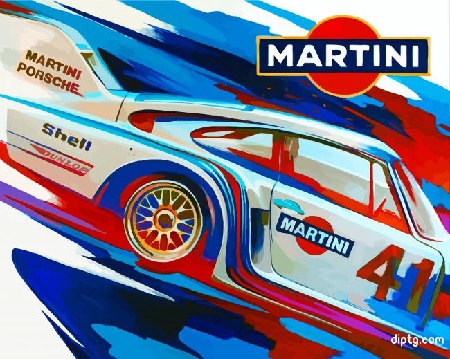 Porsche Martini Car Art Painting By Numbers Kits.jpg