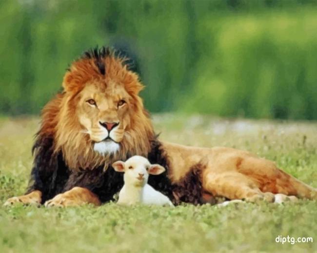 Lion And The Lamb Painting By Numbers Kits.jpg