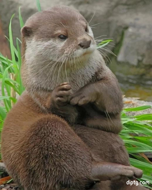 Asian Small Otter Painting By Numbers Kits.jpg