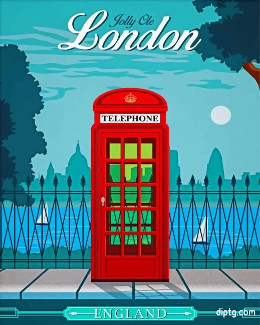 London Telephone Illustration Painting By Numbers Kits.jpg