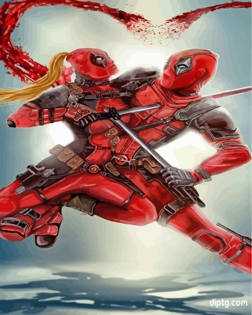 Deadpool Couple Painting By Numbers Kits.jpg