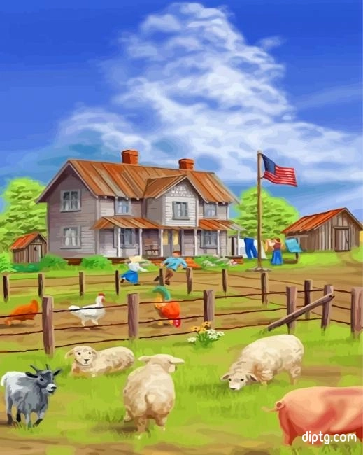 Peaceful Country Life Painting By Numbers Kits.jpg