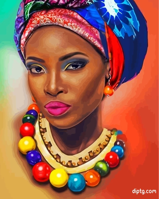 Aesthetic African Woman Painting By Numbers Kits.jpg
