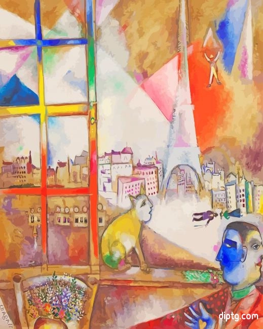 Marc Chagall Paris Through The Window Painting By Numbers Kits.jpg