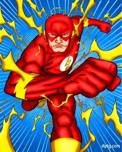 The Flash Illustration Painting By Numbers Kits.jpg