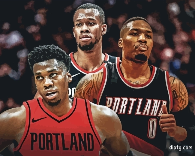 Portland Trail Blazers Basketball Players Painting By Numbers Kits.jpg