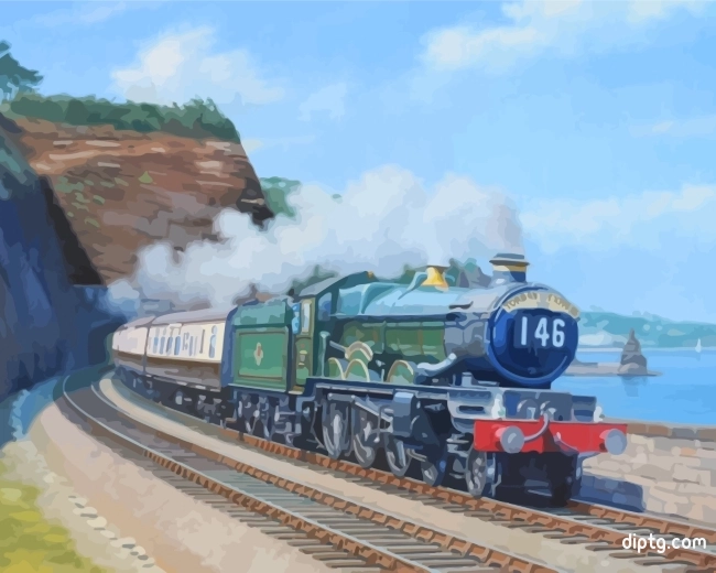 Flying Scotsman Old Train Painting By Numbers Kits.jpg