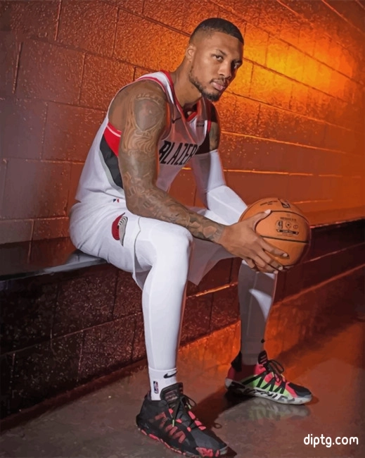 Damian Lillard Basketball Painting By Numbers Kits.jpg