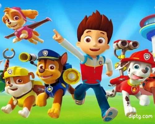 Paw Patrol Animation Painting By Numbers Kits.jpg