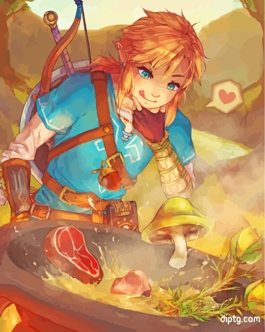 Link Breath Of The Wild Cooking Painting By Numbers Kits.jpg