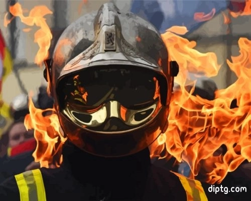 Cool Firefighter Man Painting By Numbers Kits.jpg