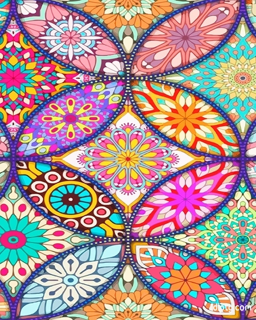 Mandala Vibrant Colors Painting By Numbers Kits.jpg