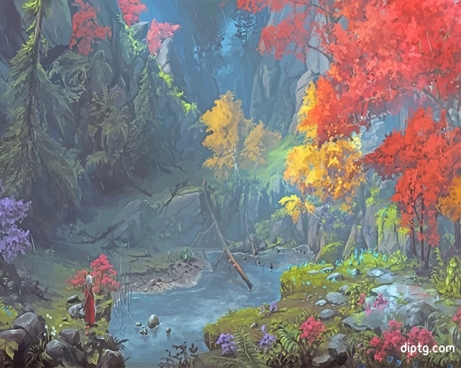Colorful Forest Painting By Numbers Kits.jpg