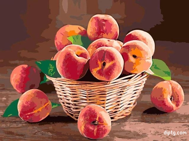 Peach Basket Still Life Paint By Numbers Painting By Numbers Kits.jpg