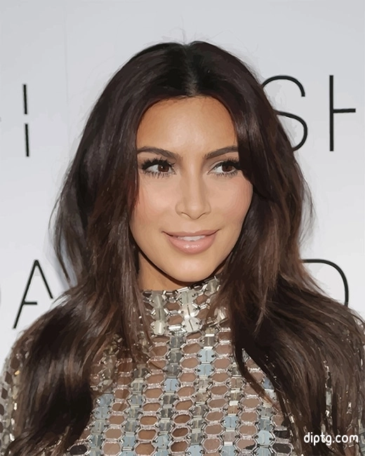 Brown Haired Kim Kardashian Painting By Numbers Kits.jpg