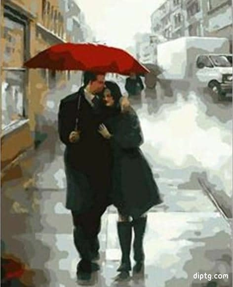 Couples In The Rain Painting By Numbers Kits.jpg
