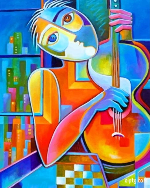 Cubism Guitarist Painting By Numbers Kits.jpg