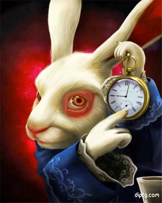 Alice In Wonderland Rabbit Painting By Numbers Kits.jpg