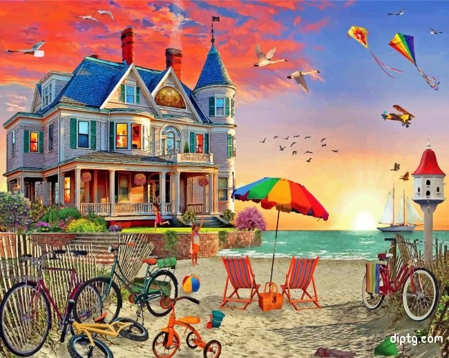 Summer Beach House Painting By Numbers Kits.jpg