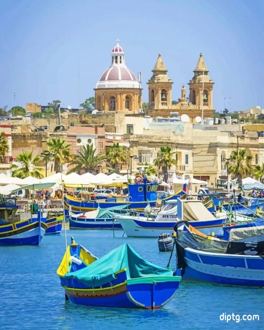 Malta Marsaxlokk Painting By Numbers Kits.jpg