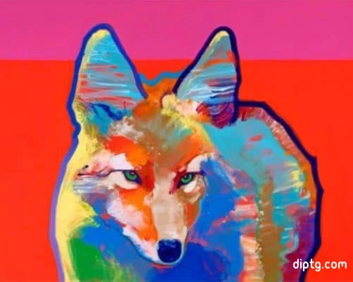 Colorful Coyote Painting By Numbers Kits.jpg
